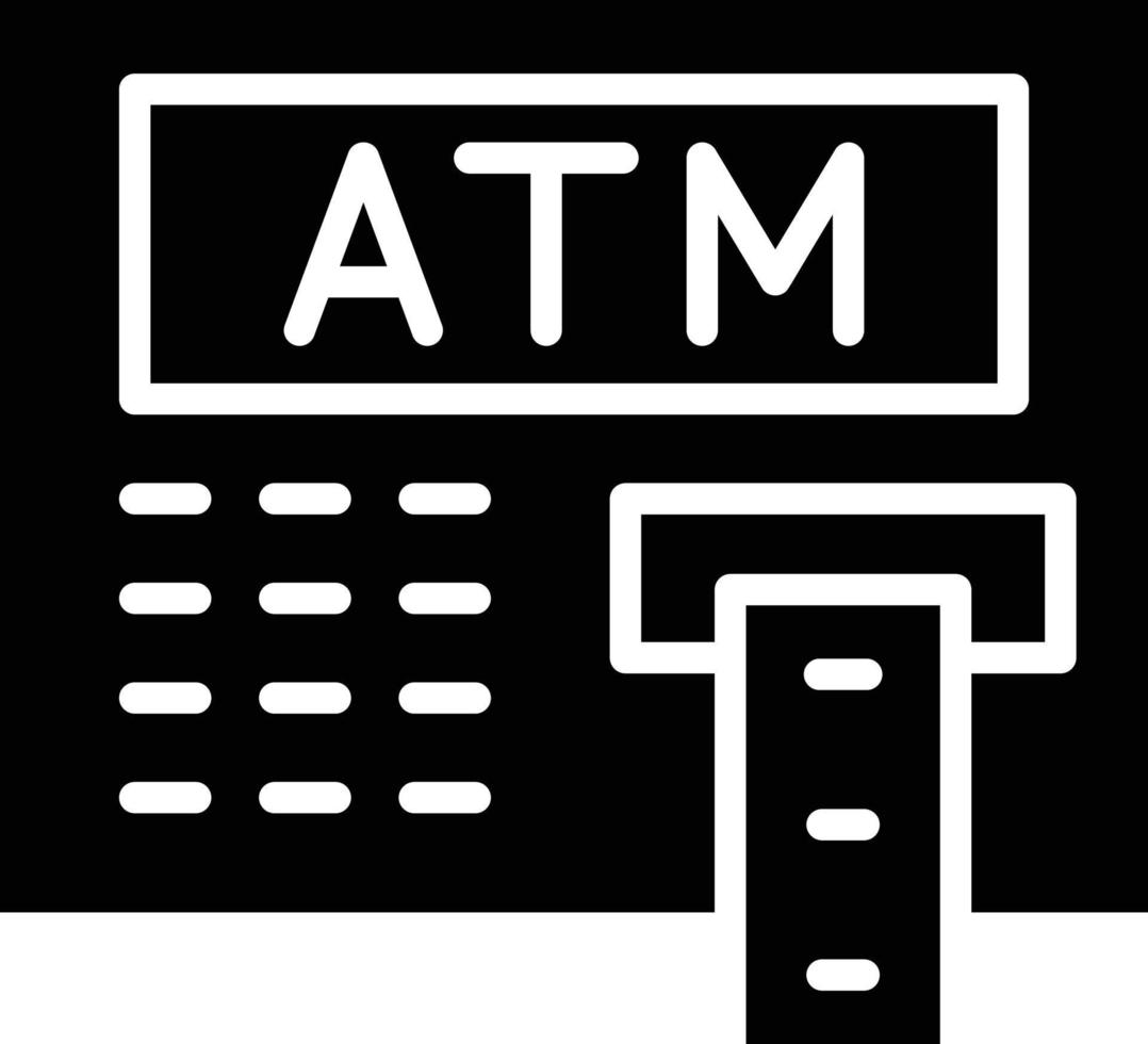 ilustración de diseño de icono de vector de máquina atm