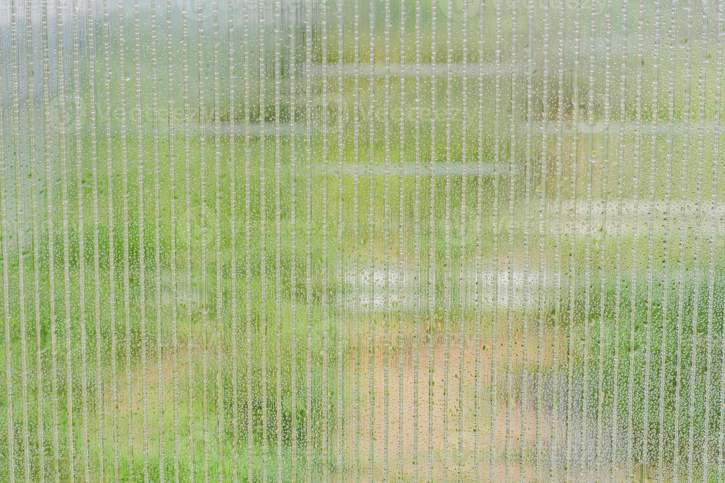 close up of condensation on transparent plastic surface photo