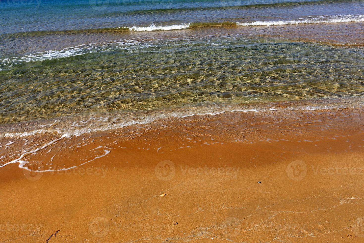 Coast of the Mediterranean Sea in the north of the State of Israel. photo