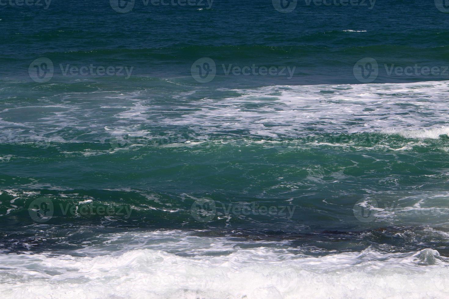 The color of sea water in shallow water. photo