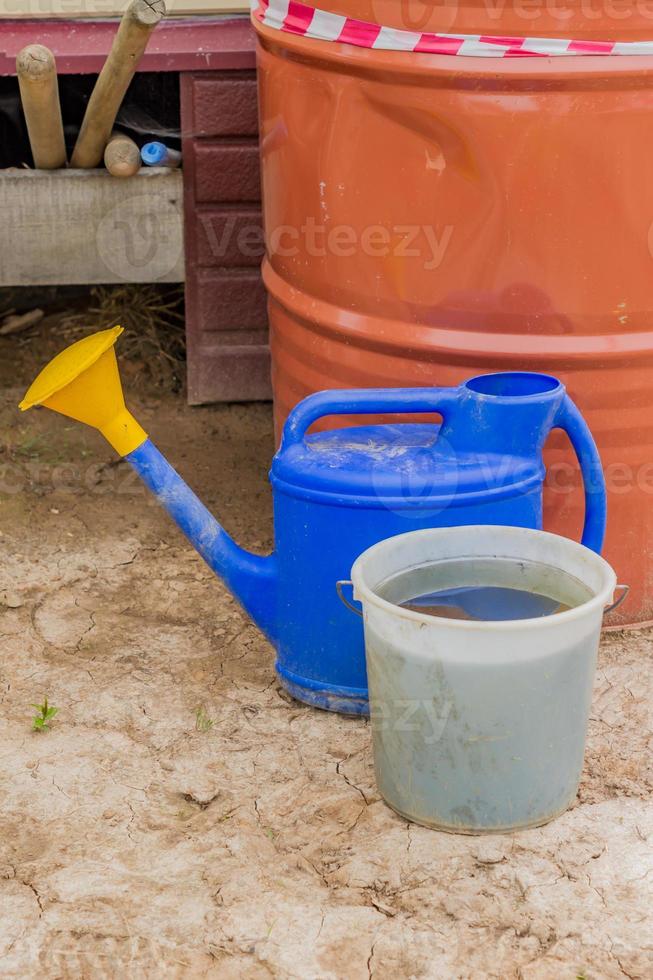 farming tools - can, bucket, barrel photo