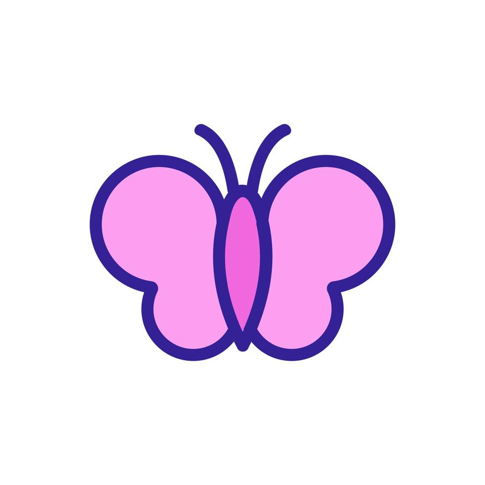 Butterfly icon vector. Isolated contour symbol illustration vector