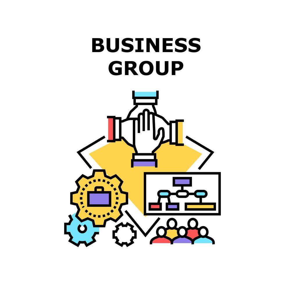 Business Group Vector Concept Color Illustration