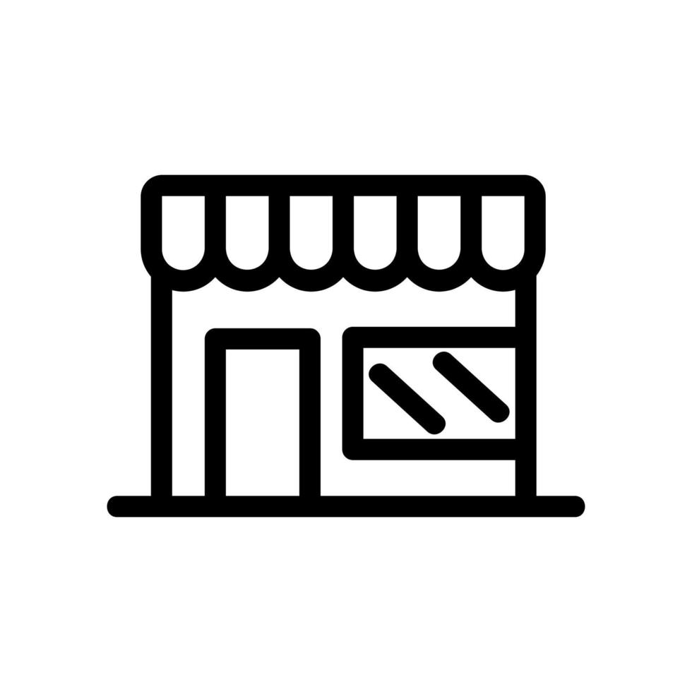 The trading shop is an icon vector. Isolated contour symbol illustration vector