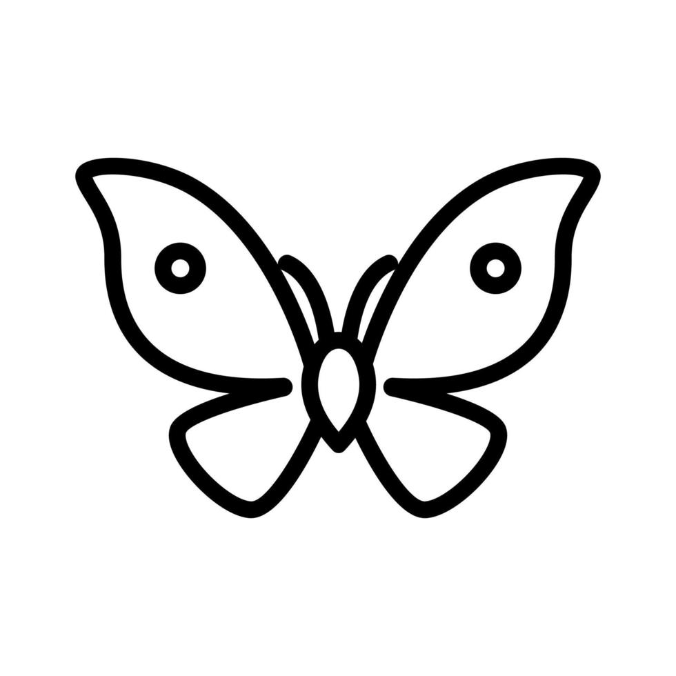 Butterfly icon vector. Isolated contour symbol illustration vector