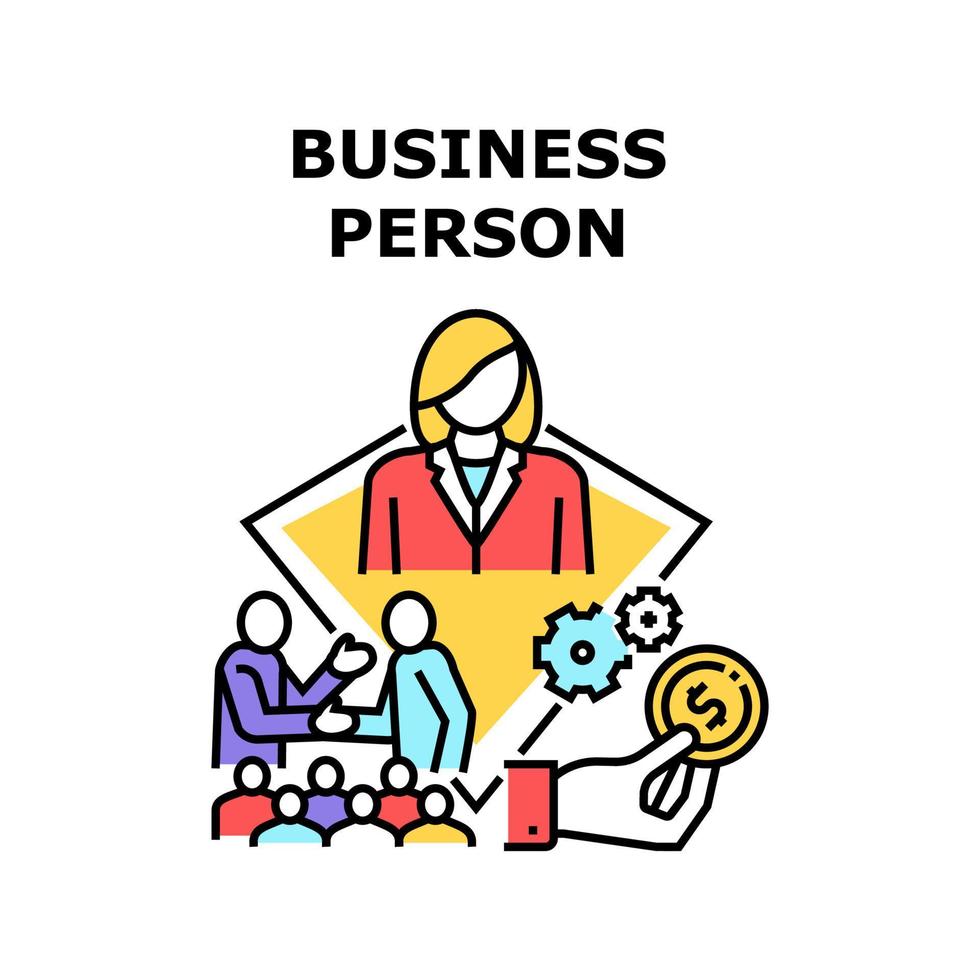ilustración de color de concepto de vector de persona de negocios