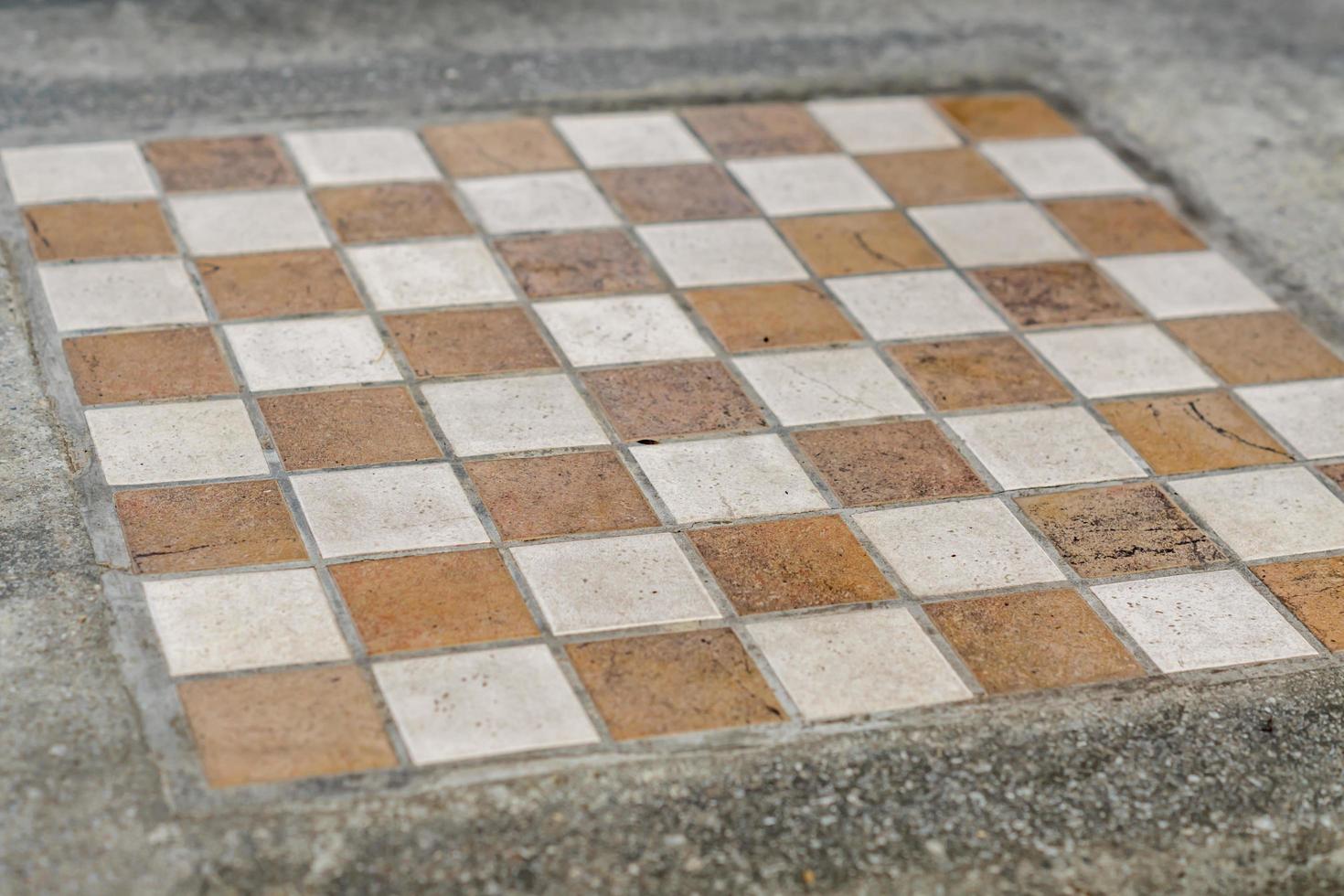 fondo de tablero de ajedrez de piedra foto