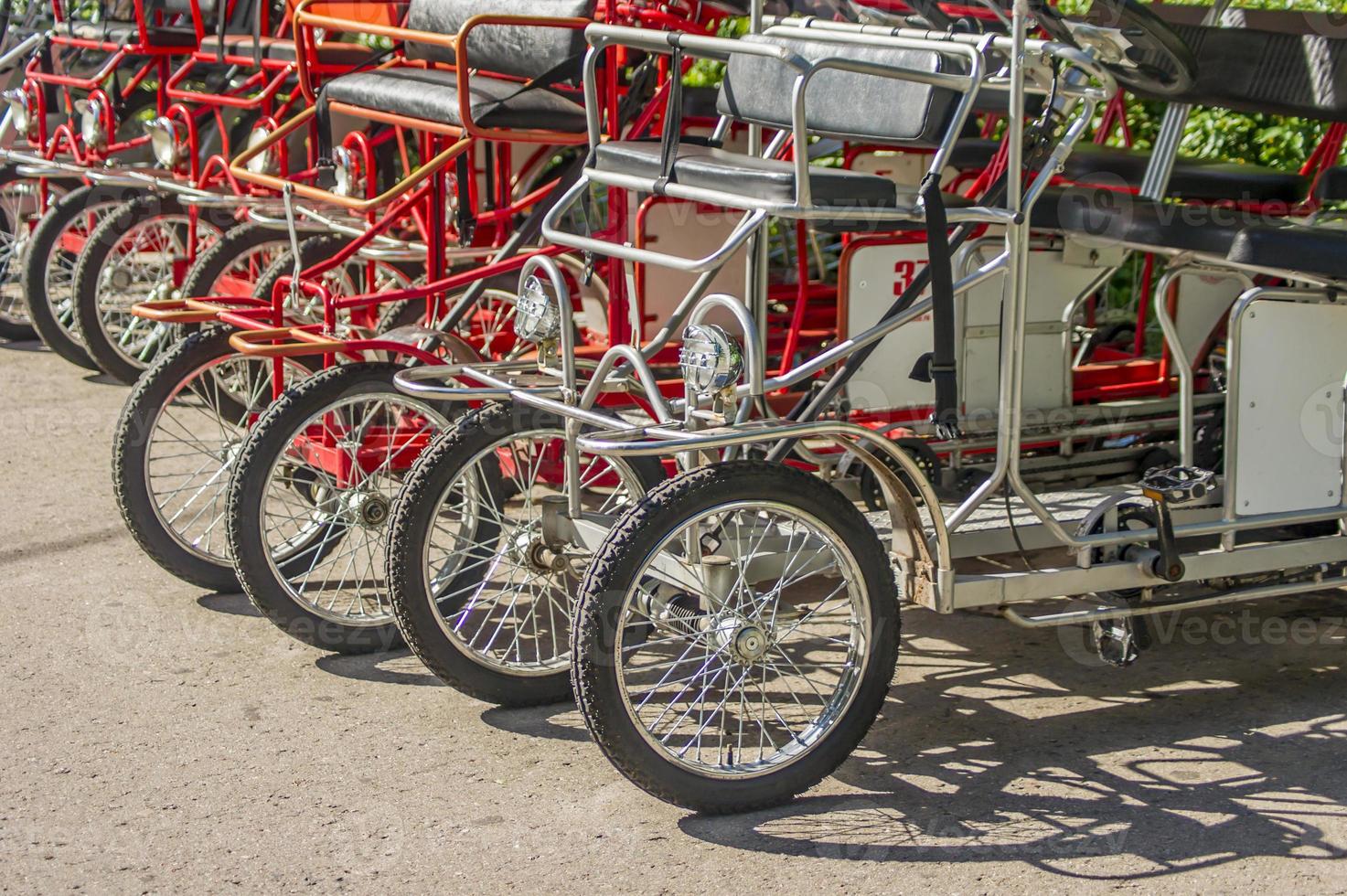 velomobiles parking in a row photo