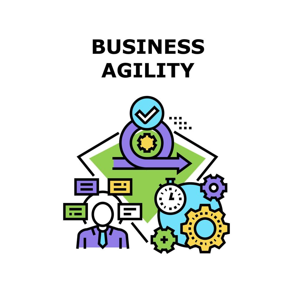 Business Agility Vector Concept Color Illustration