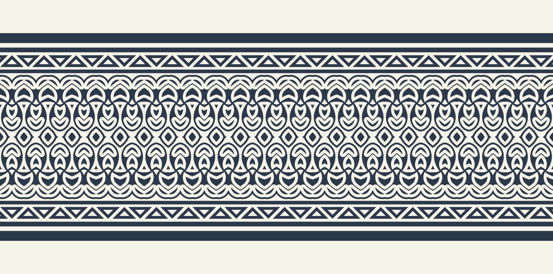 ornament style ethnic seamless borders vector