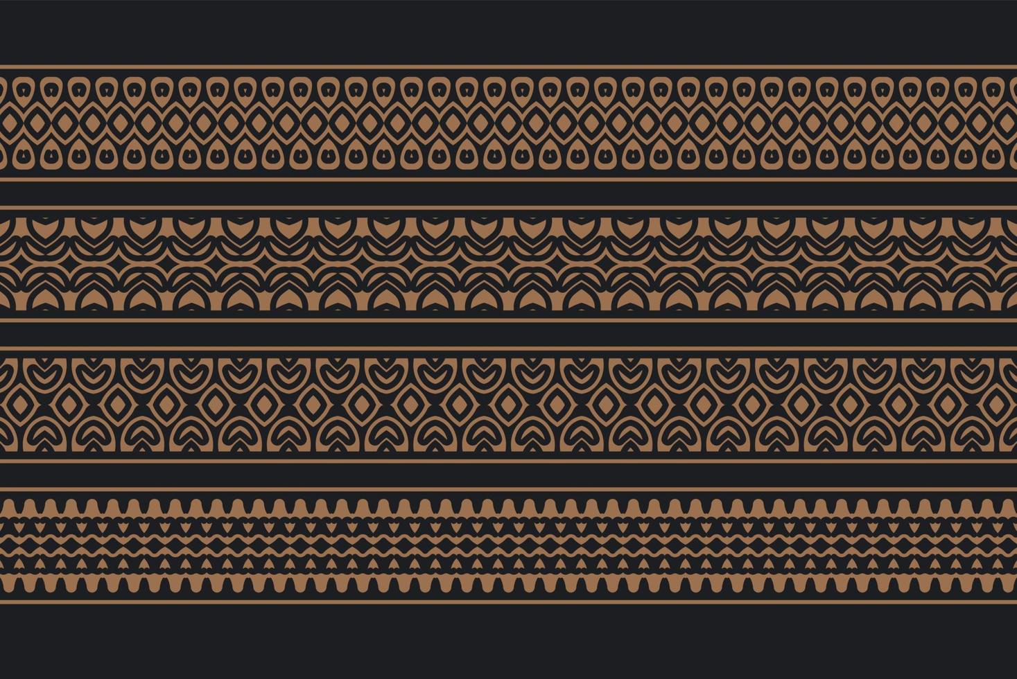 ornament style ethnic seamless borders set vector