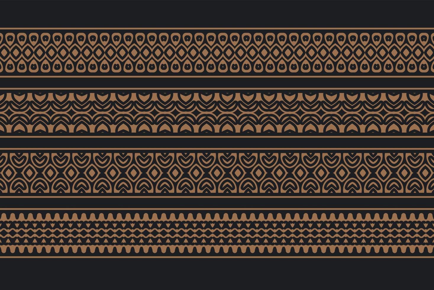 ornament style ethnic seamless borders set vector