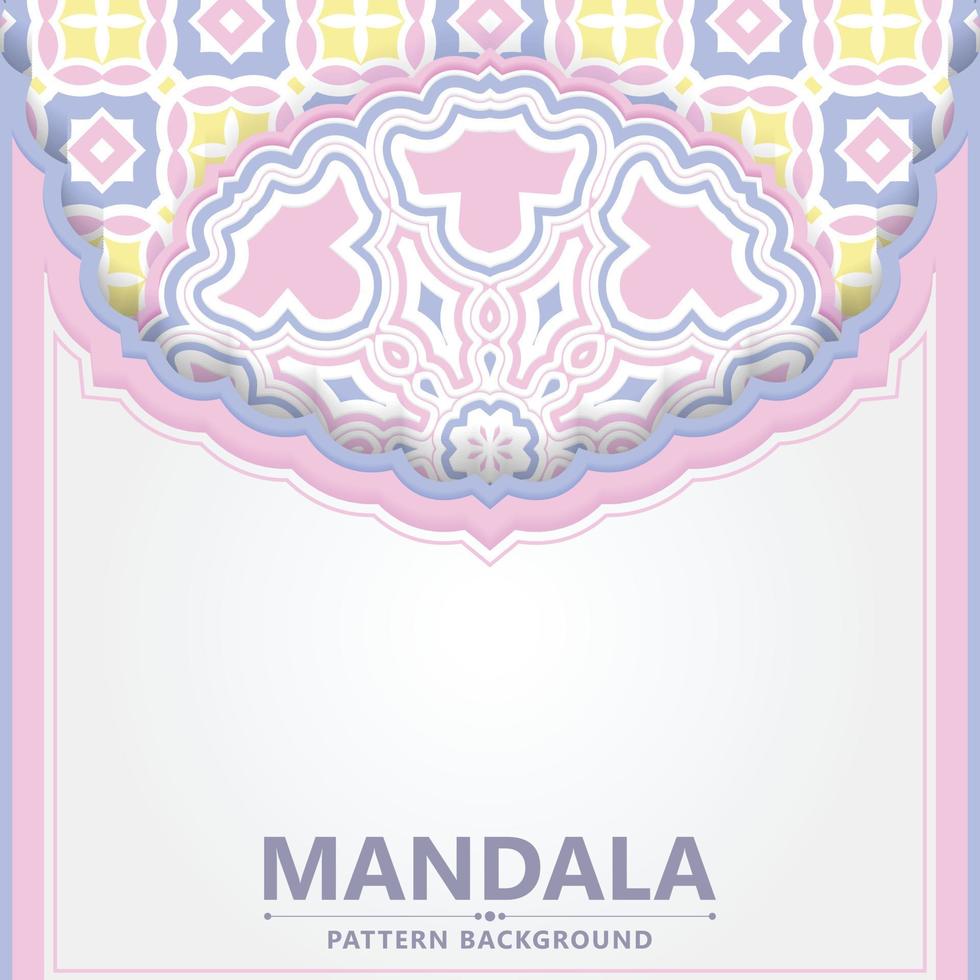 soft color mandala style background vector