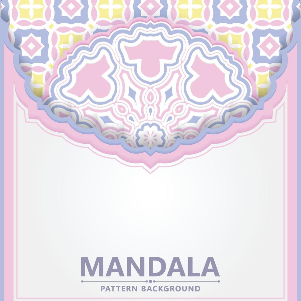 fondo de estilo mandala de color suave vector