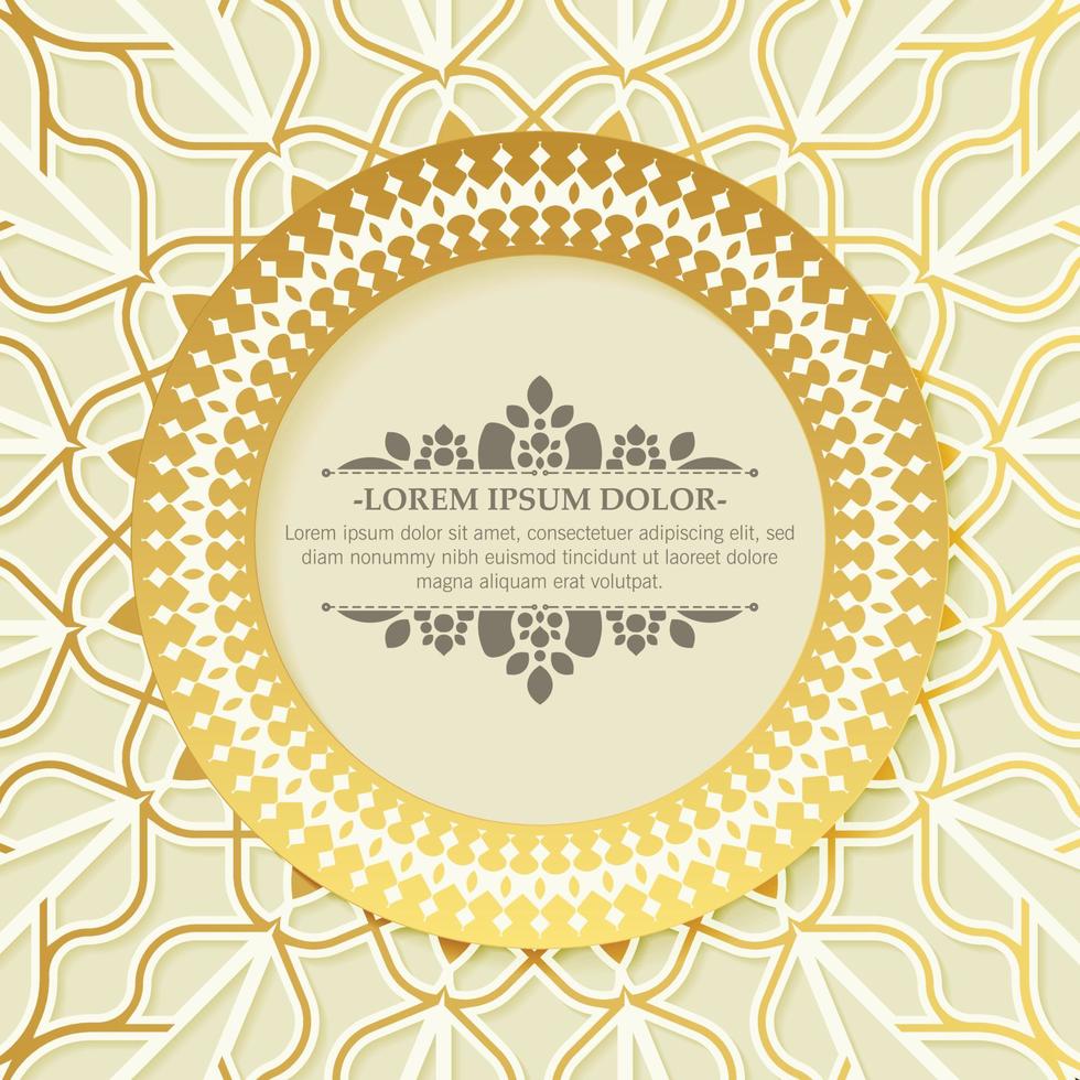 Elegan Calligraphy circle ornament frame line vector