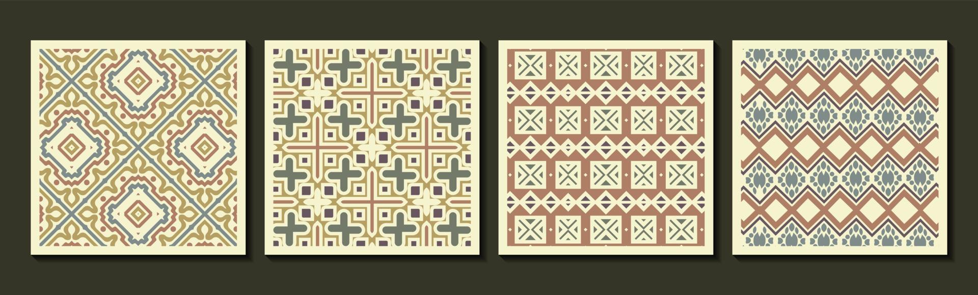Collection of seamless ornamental ethnic patterns vector