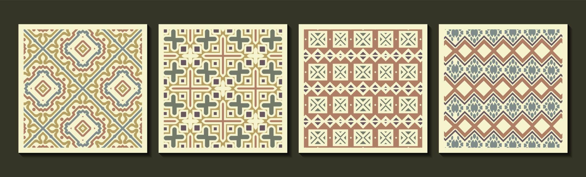 Collection of seamless ornamental ethnic patterns vector