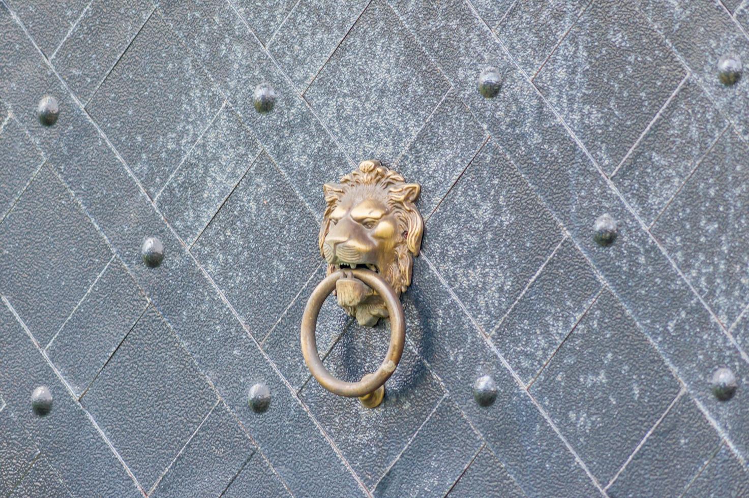 Lion head door knocker photo