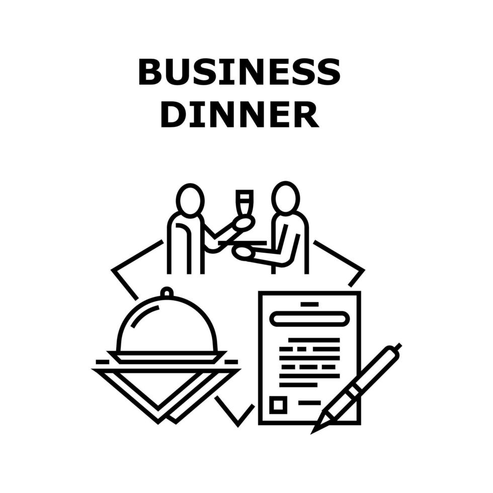 cena de negocios vector concepto negro ilustración