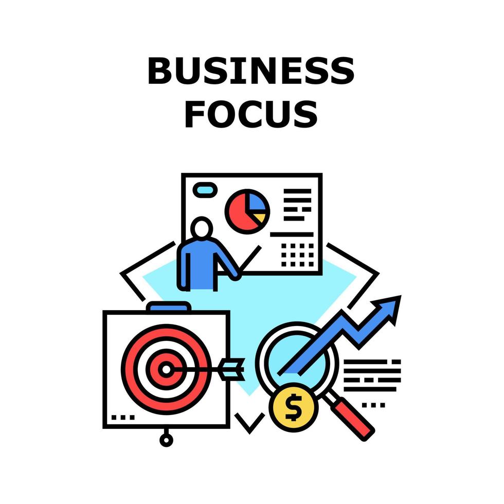 Business Focus Vector Concept Color Illustration