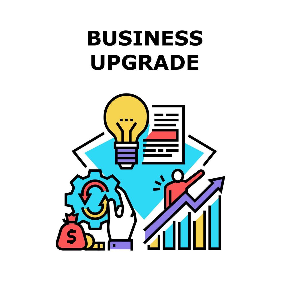 Business Upgrade Vector Concept Color Illustration