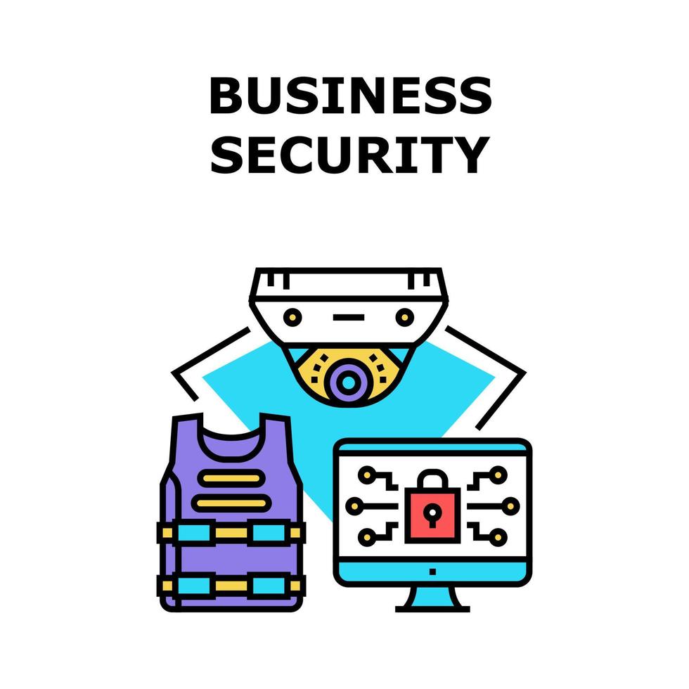 Business Security Device Vector Concept Color