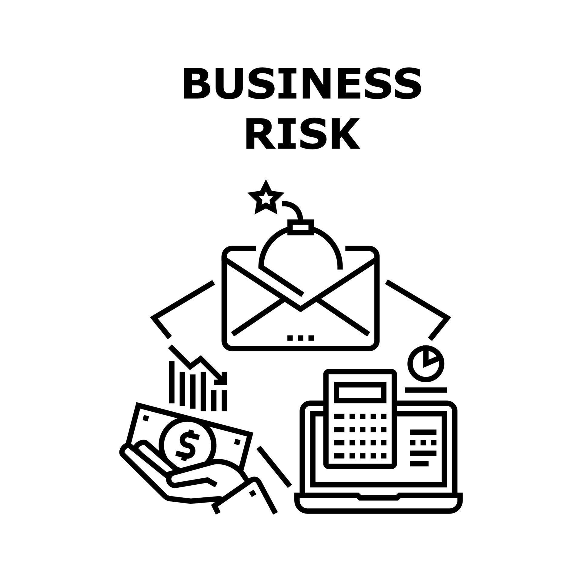 Business Risk Vector Concept Black Illustration 9982674 Vector Art at