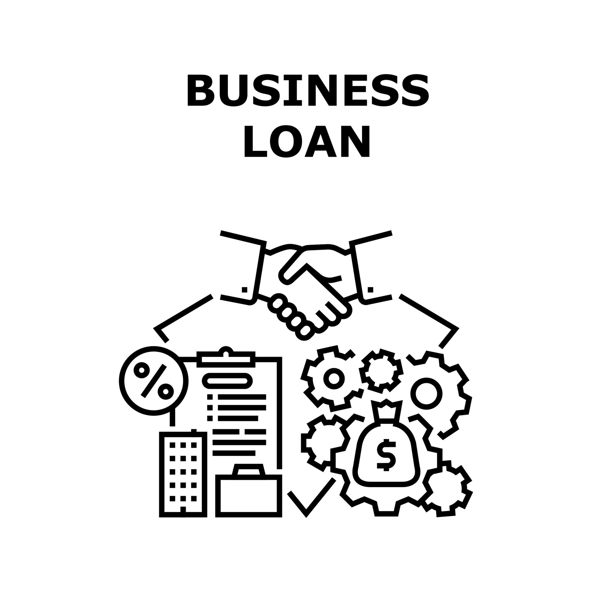 Business Loan Vector Concept Black Illustration 9982679 Vector Art at