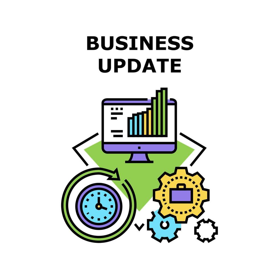 Business Update Vector Concept Color Illustration