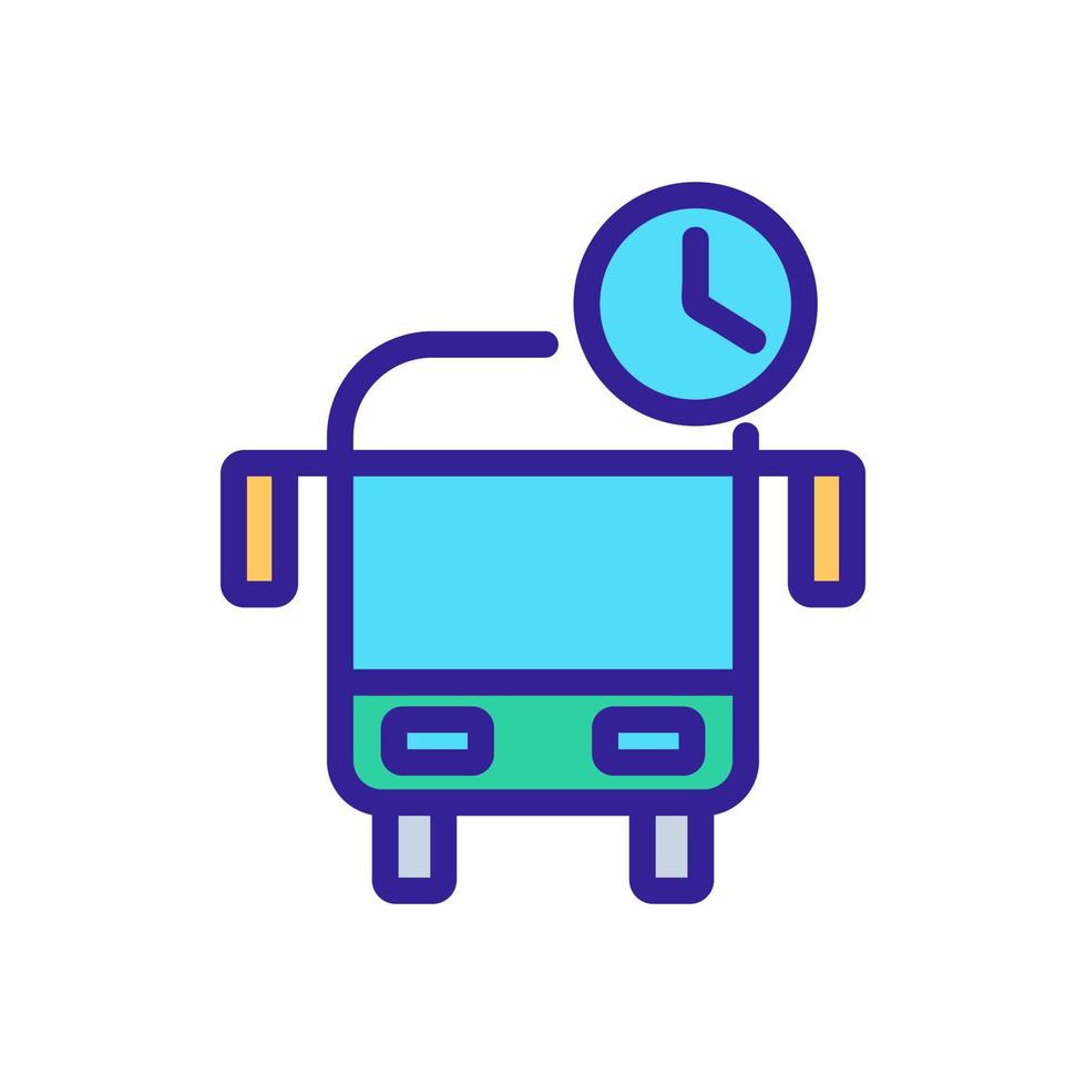 stay time in bus icon vector outline illustration