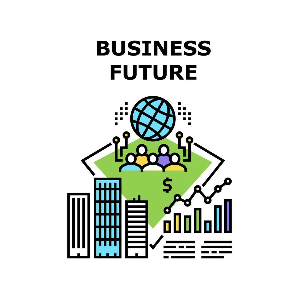 Business future icon vector illustration