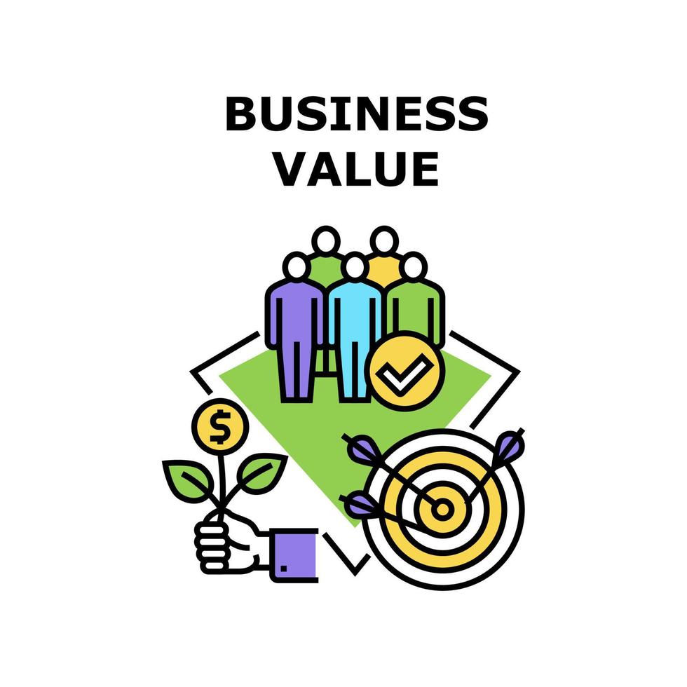 ilustración de color de concepto de vector de valor de negocio