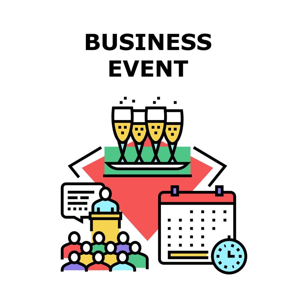 Business Event Vector Concept Color Illustration