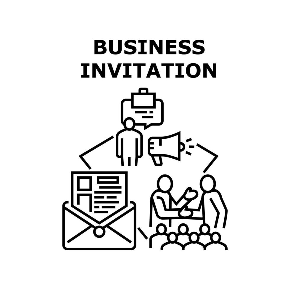 Business invitation icon vector illustration