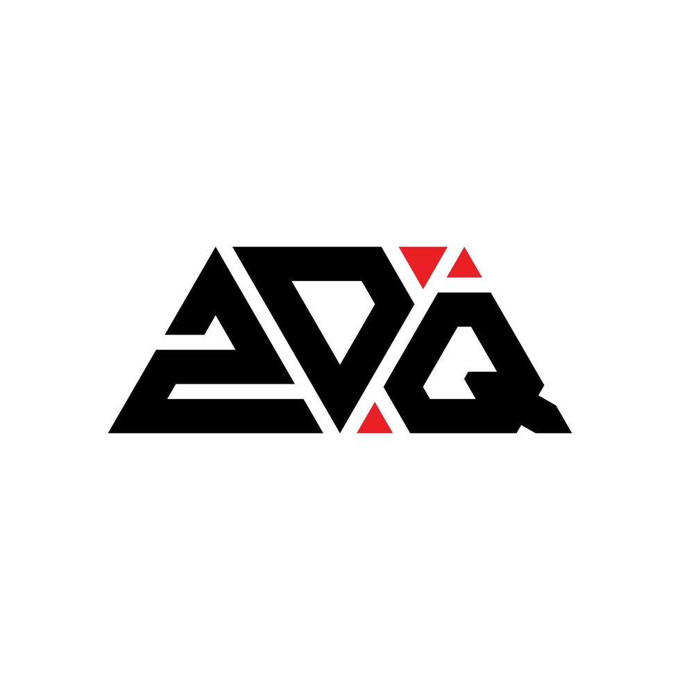 Diseño de logotipo de letra triangular zdq con forma de triángulo. monograma de diseño del logotipo del triángulo zdq. plantilla de logotipo de vector de triángulo zdq con color rojo. logotipo triangular zdq logotipo simple, elegante y lujoso. zdq