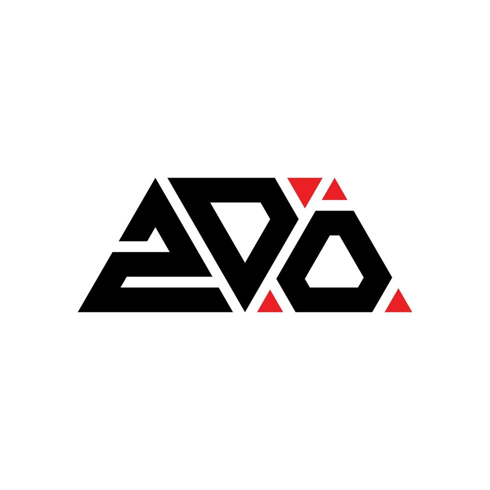 Diseño de logotipo de letra triangular zdo con forma de triángulo. monograma de diseño del logotipo del triángulo zdo. plantilla de logotipo de vector de triángulo zdo con color rojo. logotipo triangular zdo logotipo simple, elegante y lujoso. zdo