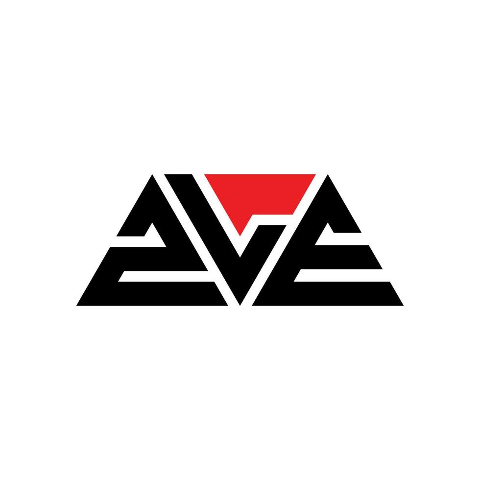 diseño de logotipo de letra de triángulo zle con forma de triángulo. monograma de diseño de logotipo de triángulo zle. plantilla de logotipo de vector de triángulo zle con color rojo. logotipo triangular zle logotipo simple, elegante y lujoso. zle