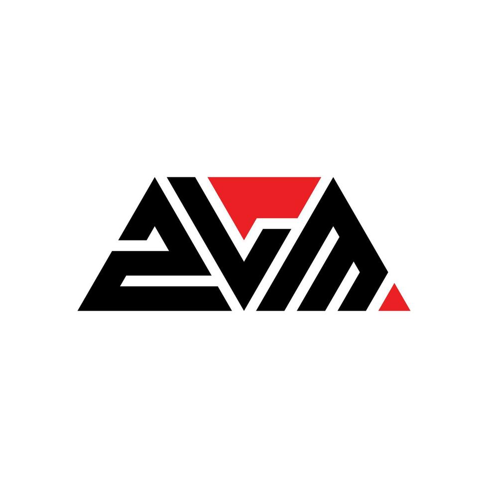 ZLM triangle letter logo design with triangle shape. ZLM triangle logo design monogram. ZLM triangle vector logo template with red color. ZLM triangular logo Simple, Elegant, and Luxurious Logo. ZLM