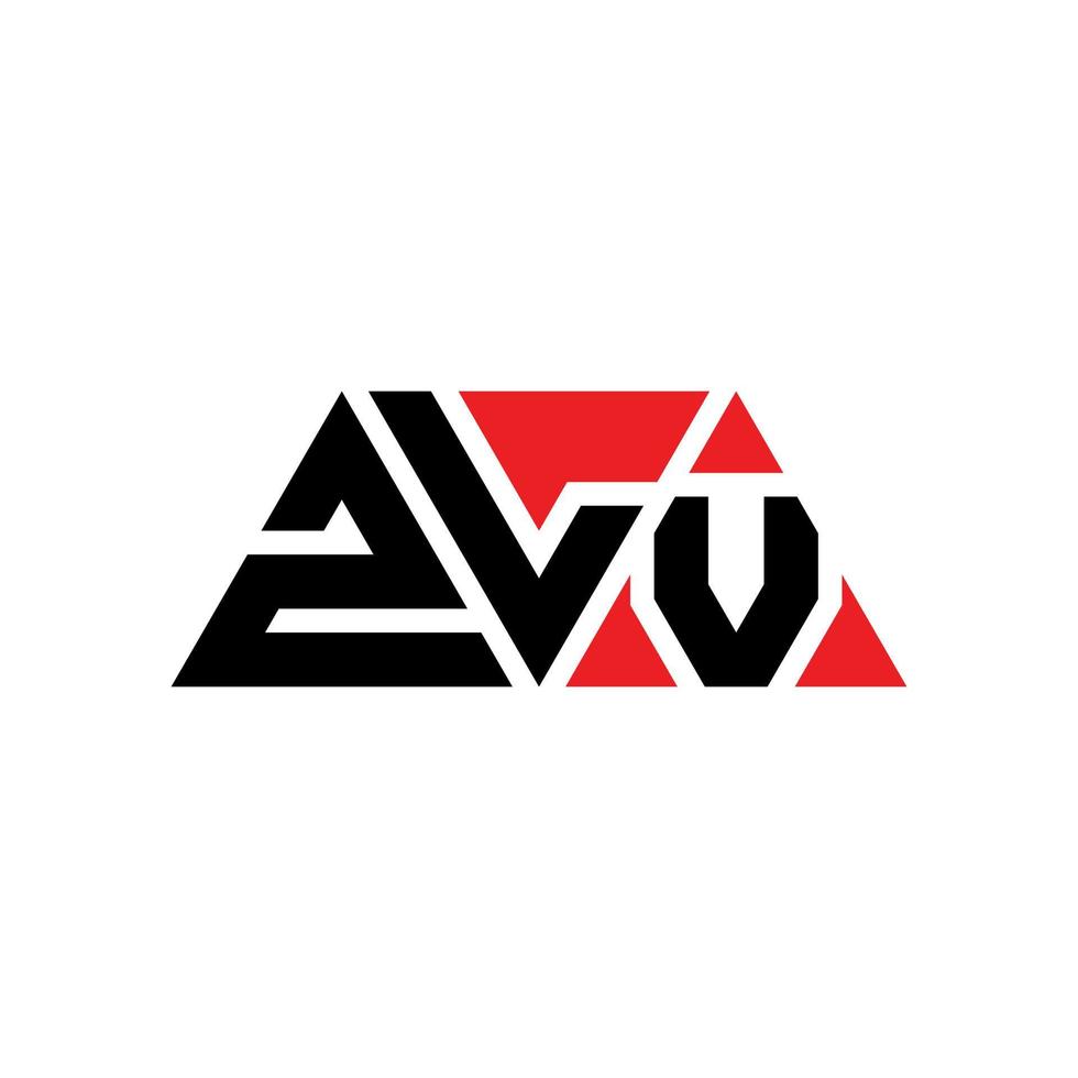 diseño de logotipo de letra triangular zlv con forma de triángulo. monograma de diseño del logotipo del triángulo zlv. plantilla de logotipo de vector de triángulo zlv con color rojo. logotipo triangular zlv logotipo simple, elegante y lujoso. zlv