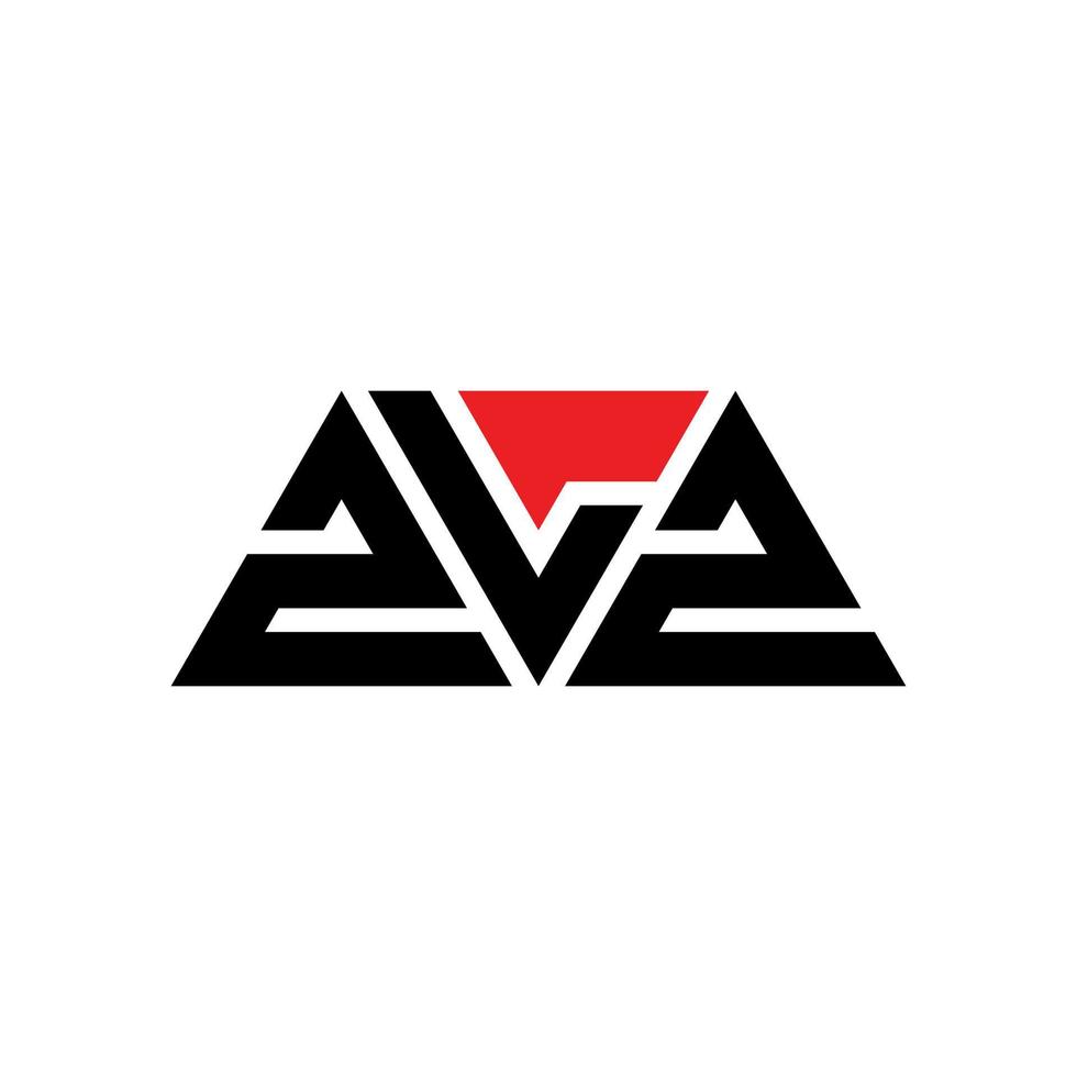 Diseño de logotipo de letra triangular zlz con forma de triángulo. monograma de diseño del logotipo del triángulo zlz. plantilla de logotipo de vector de triángulo zlz con color rojo. logotipo triangular zlz logotipo simple, elegante y lujoso. zlz