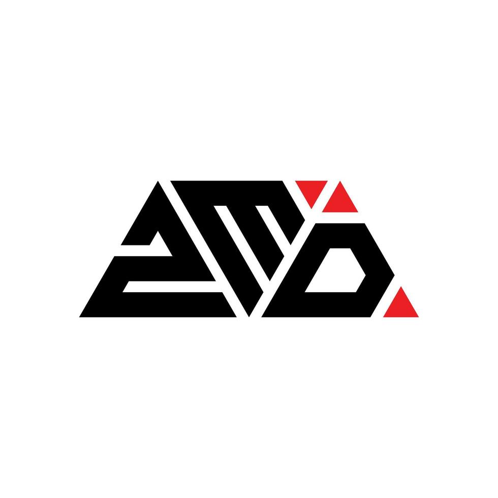 Diseño de logotipo de letra triangular zmd con forma de triángulo. monograma de diseño del logotipo del triángulo zmd. plantilla de logotipo de vector de triángulo zmd con color rojo. logotipo triangular zmd logotipo simple, elegante y lujoso. zmd