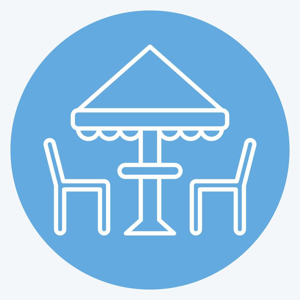 Icon Tent. suitable for City Park symbol. blue eyes style. simple design editable. design template vector. simple illustration vector