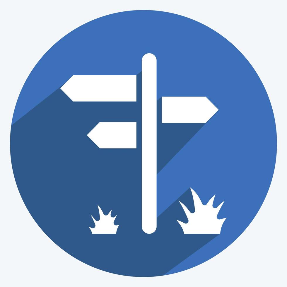 Icon Pointer. suitable for City Park symbol. long shadow style. simple design editable. design template vector. simple illustration vector