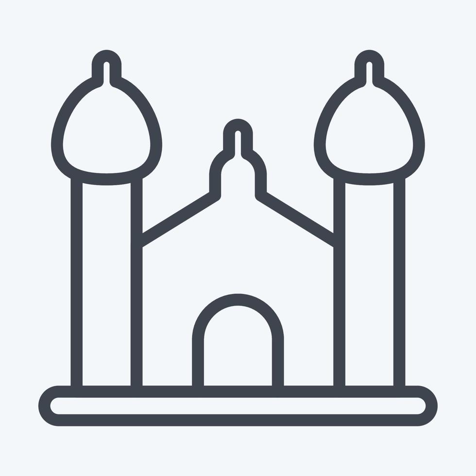 Icon Synagogue. suitable for education symbol. line style. simple design editable. design template vector. simple illustration vector