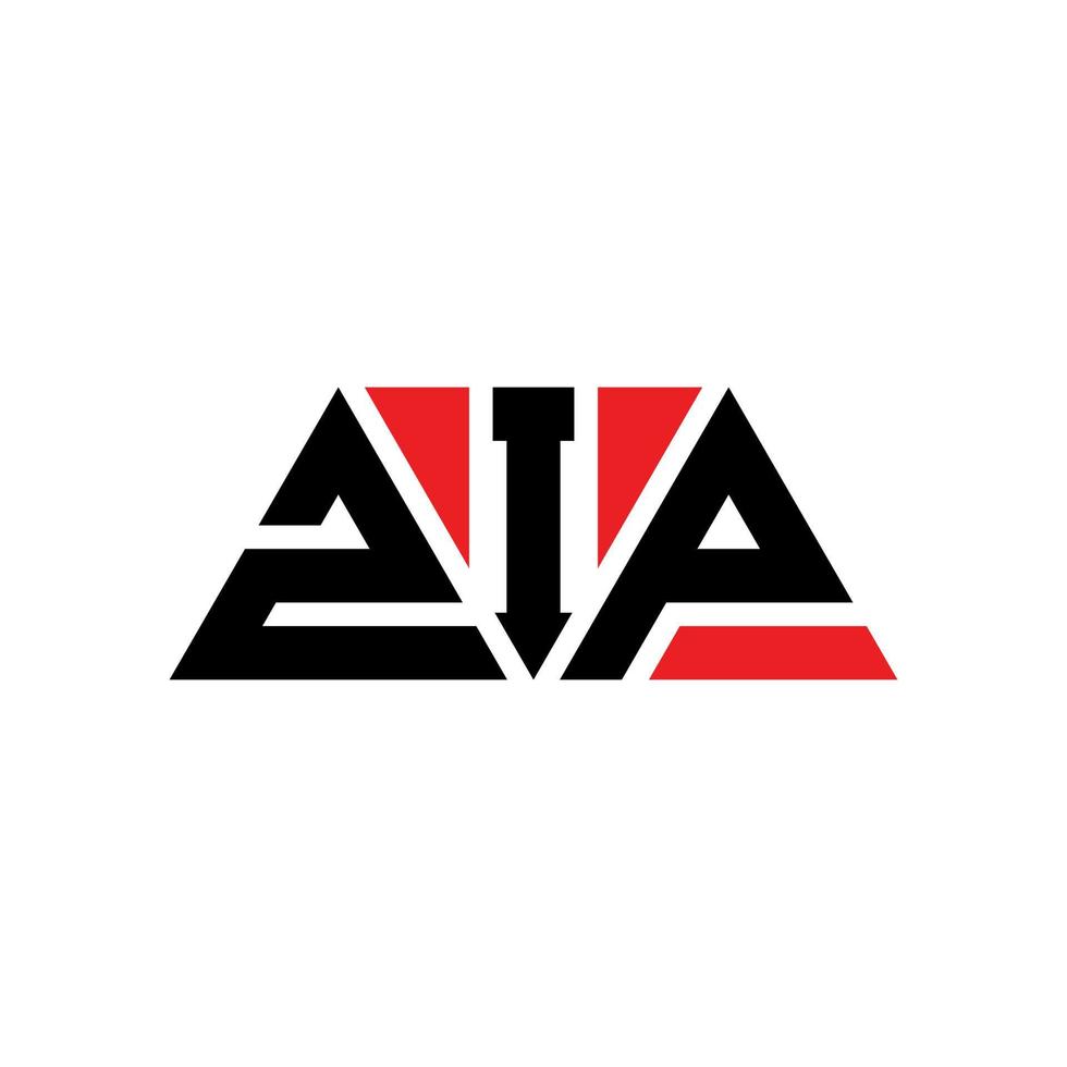 ZIP triangle letter logo design with triangle shape. ZIP triangle logo design monogram. ZIP triangle vector logo template with red color. ZIP triangular logo Simple, Elegant, and Luxurious Logo. ZIP