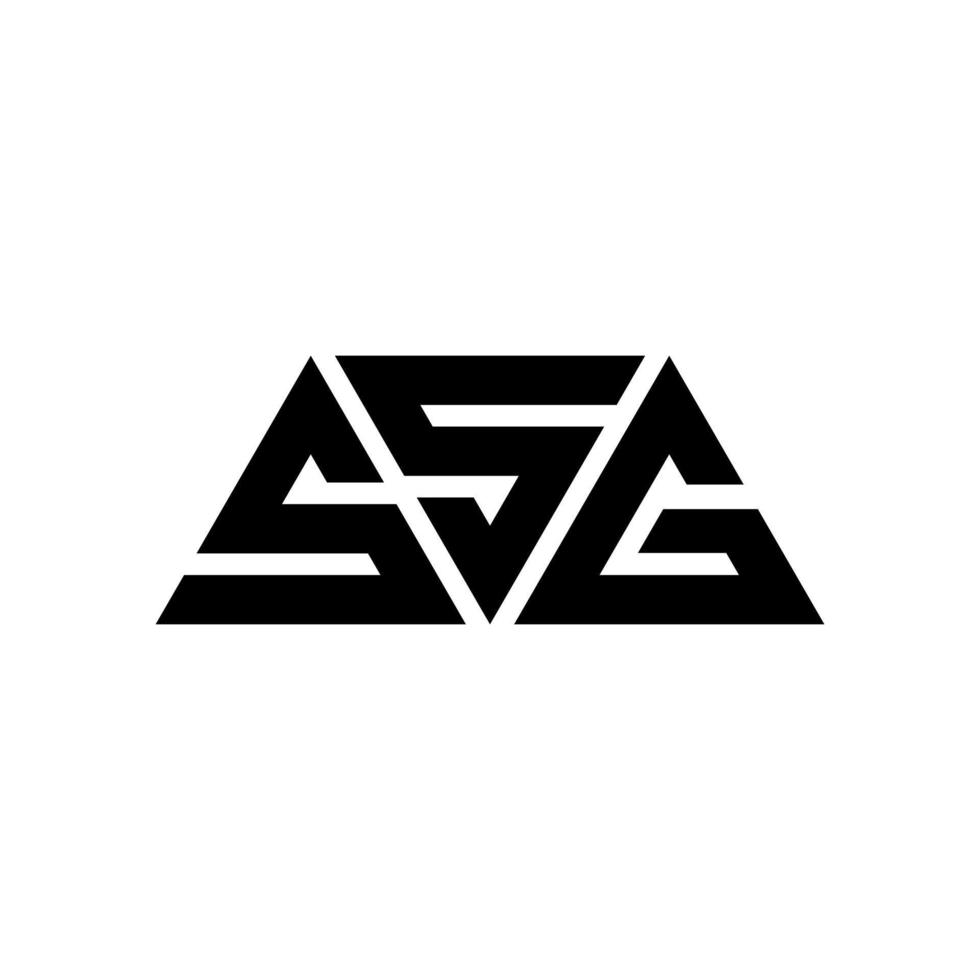 diseño de logotipo de letra de triángulo ssg con forma de triángulo. monograma de diseño de logotipo de triángulo ssg. plantilla de logotipo de vector de triángulo ssg con color rojo. logotipo triangular ssg logotipo simple, elegante y lujoso. mensaje
