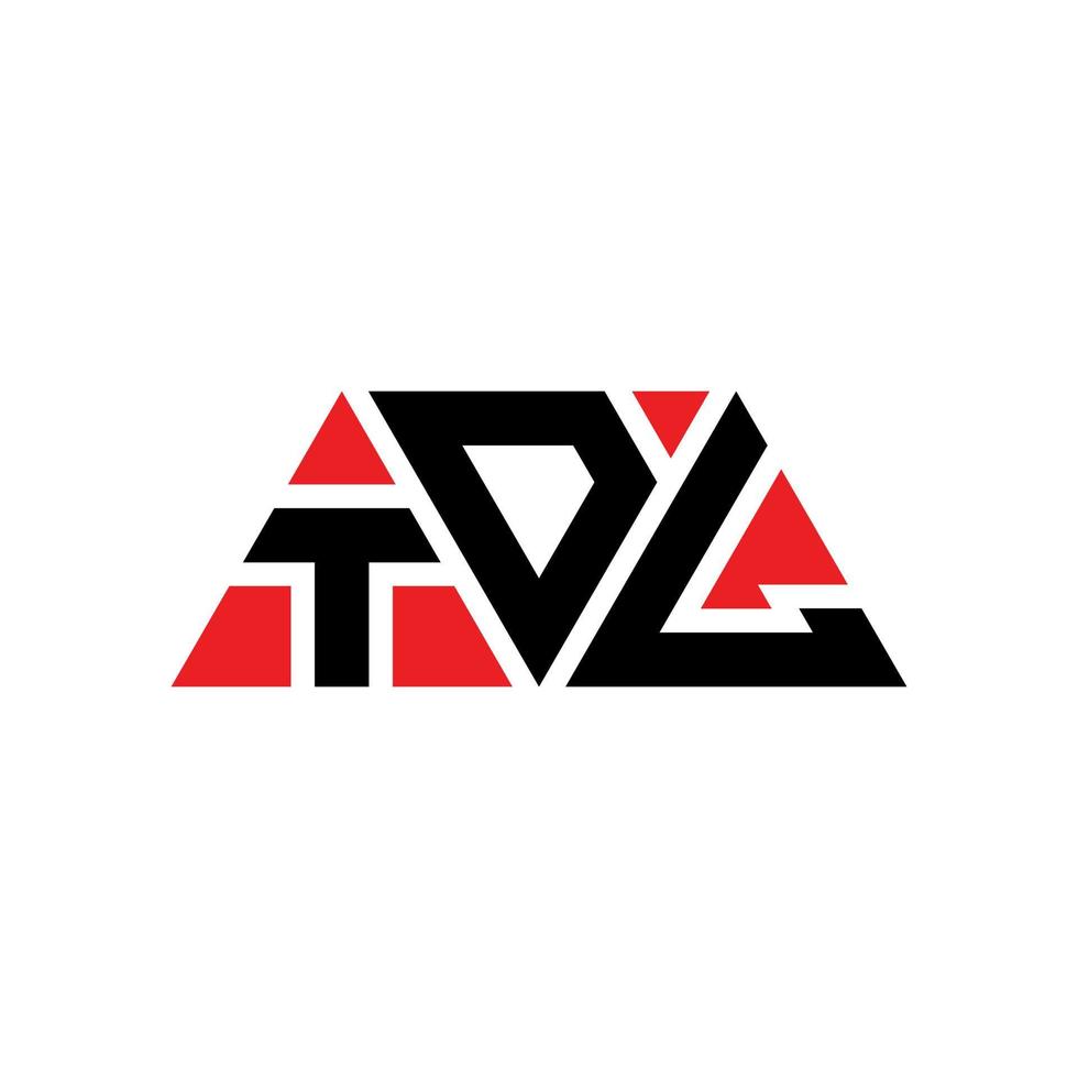 TDL triangle letter logo design with triangle shape. TDL triangle logo design monogram. TDL triangle vector logo template with red color. TDL triangular logo Simple, Elegant, and Luxurious Logo. TDL