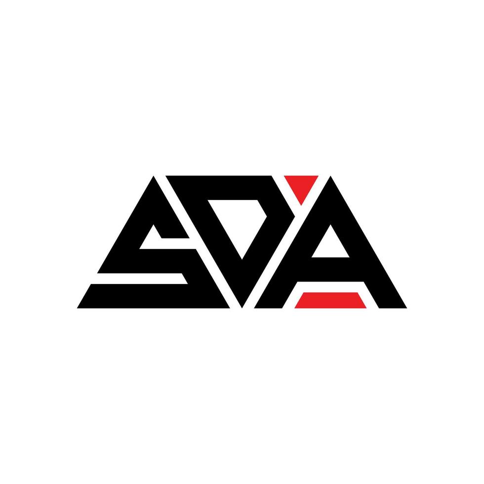 diseño de logotipo de letra triangular sda con forma de triángulo. monograma de diseño de logotipo de triángulo sda. plantilla de logotipo de vector de triángulo sda con color rojo. logotipo triangular sda logotipo simple, elegante y lujoso. sda