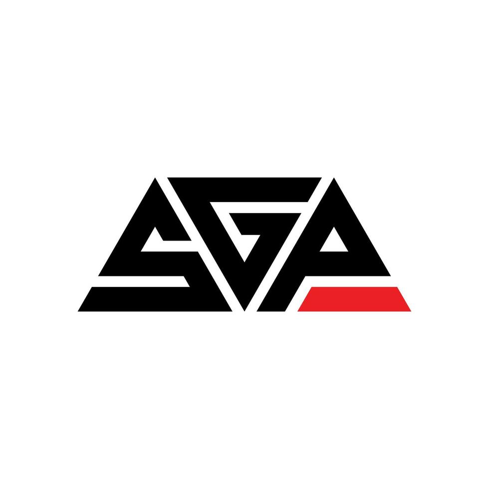 SGP triangle letter logo design with triangle shape. SGP triangle logo