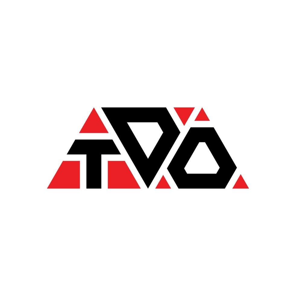 diseño de logotipo de letra triangular tdo con forma de triángulo. monograma de diseño de logotipo de triángulo tdo. plantilla de logotipo de vector de triángulo tdo con color rojo. logotipo triangular tdo logotipo simple, elegante y lujoso. por hacer